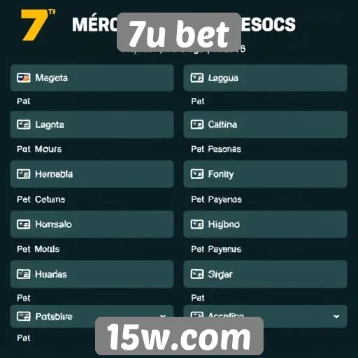 Métodos de pagamento aceitos no 7u bet